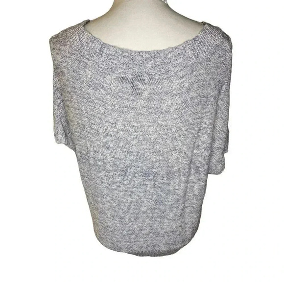 Nine West Jeans Women’s Small Blue & Cream Off The Shoulder Slouchy Sweater - Picture 2 of 4